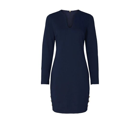 Trina Turk Shriaz Dress in Blue 8 Womens Office Shift - Picture 11 of 12
